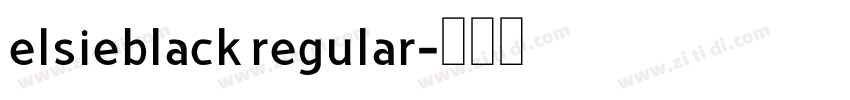 elsieblack regular字体转换